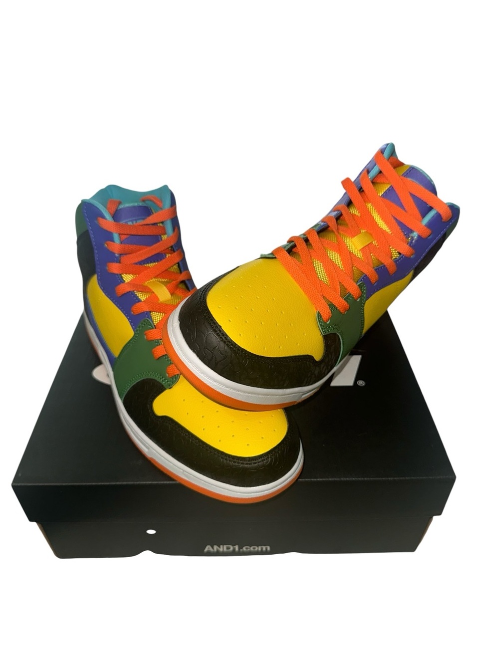 And1 High Top Mens Basketball Multicolor Sneakers